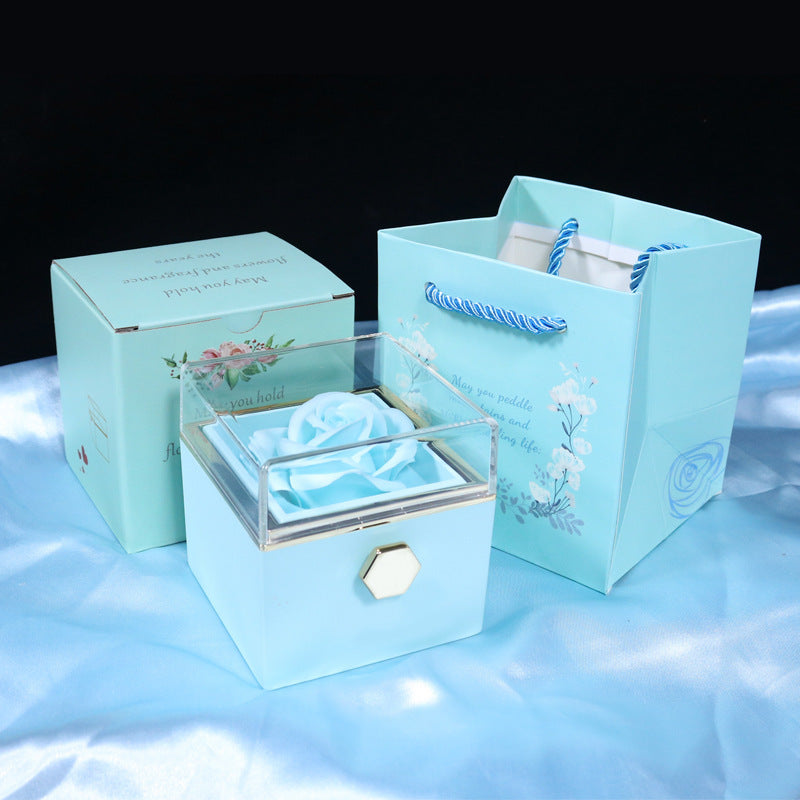 Everlasting Rotating Rose Gift Box for Timeless Romance - Home Hive HQ