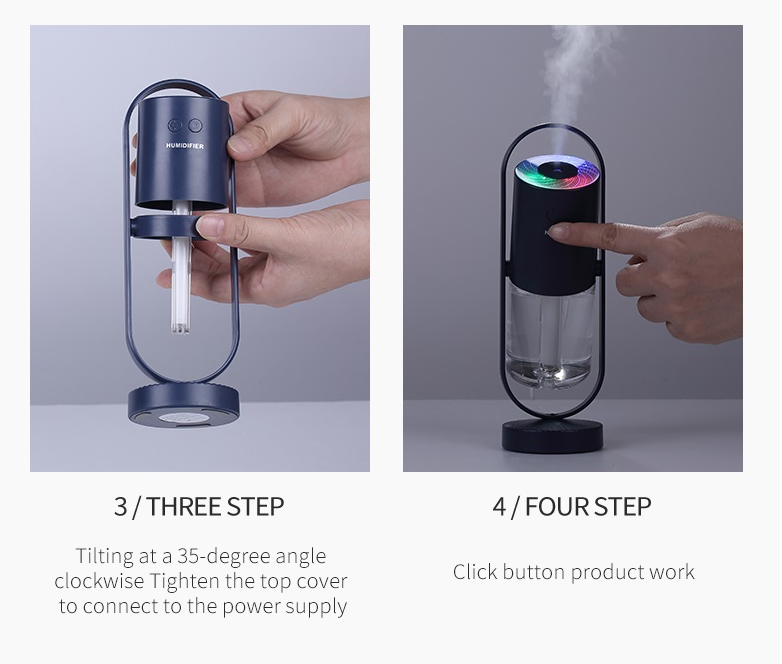 Relax with USB Air Humidifier and Soothing Night Lights - Home Hive HQ