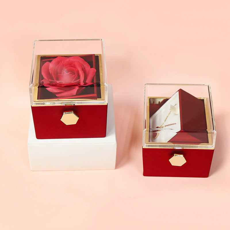 Everlasting Rotating Rose Gift Box for Timeless Romance - Home Hive HQ