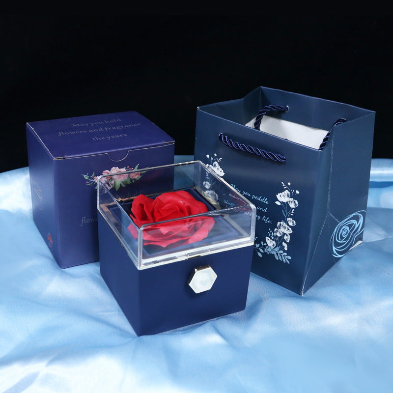 Everlasting Rotating Rose Gift Box for Timeless Romance - Home Hive HQ