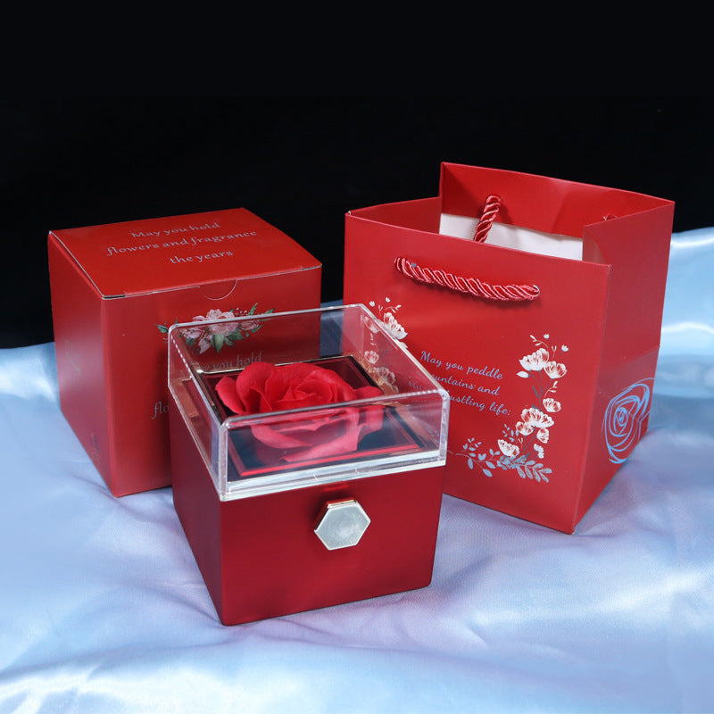 Everlasting Rotating Rose Gift Box for Timeless Romance - Home Hive HQ