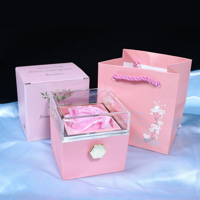 Everlasting Rotating Rose Gift Box for Timeless Romance - Home Hive HQ